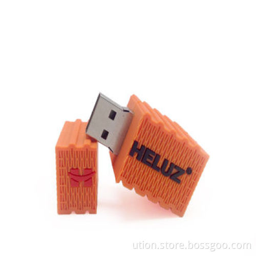 Promotional PVC USB Flash Drive with 1 to 32GB Memory Capacity